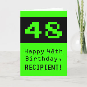 48誕生日:ネディ/オタク系のスタイル「48」と名前 カード