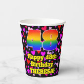 48誕生日:愛するハートパターン, Rainbow 48 紙コップ (裏面)