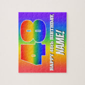 48誕生日— 数々の – 色のレインボーパターン「48」 ジグソーパズル (縦)