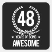 48誕生日(48歳素晴らし) スクエアシール (正面)