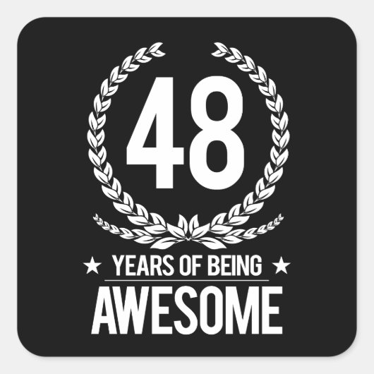 48誕生日(48歳素晴らし) スクエアシール (正面)