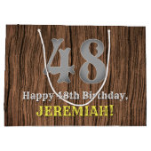 48誕生日: Country インスパイア Western  Look, Name ラージペーパーバッグ (裏面)