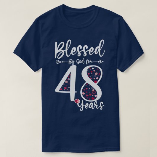 48賛美歳48誕生日ギフトの神による Tシャツ (デザイン正面)