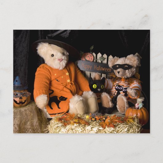 4812 Teddy Bearハロウィンポストカード ポストカード (正面)