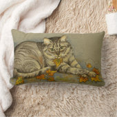4872秋猫枕 ランバークッション (ブランケット)