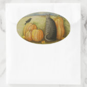 4874 Harvest Catスタンプ 楕円形シール (バッグ)