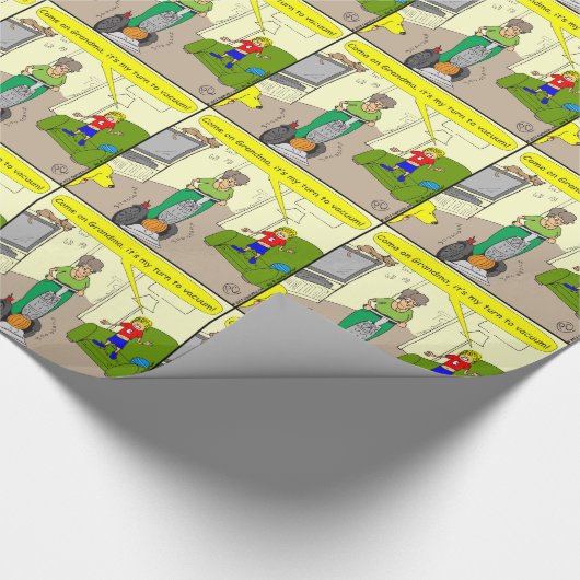 488漫画に掃除機をかける私の回転 ラッピングペーパー (角)