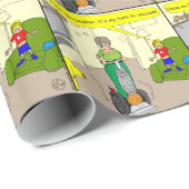 488漫画に掃除機をかける私の回転 ラッピングペーパー (ロールコーナー)