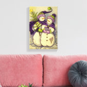 4882雪だるまクリスマス キャンバスプリント (インサイチュ (リビング))