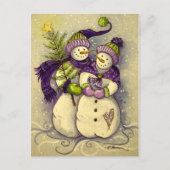 4882雪だるまクリスマス シーズンポストカード (正面)