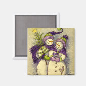 4882雪だるまクリスマス マグネット (正面/裏面)
