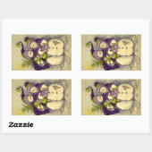 4882雪だるまクリスマス 長方形シール (シート)