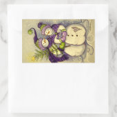 4882雪だるまクリスマス 長方形シール (バッグ)