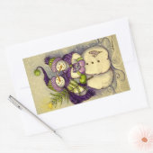 4882雪だるまクリスマス 長方形シール (封筒)