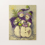 4882 Snowmen Christmas ジグソーパズル<br><div class="desc">From an original acrylic painting by Ruth Garrison.</div>