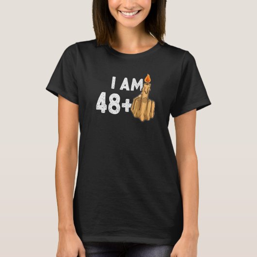48+1中指49番誕生日挑発的 Tシャツ (正面)