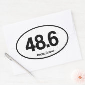 48.6まぬけなランナー 楕円形シール (封筒)