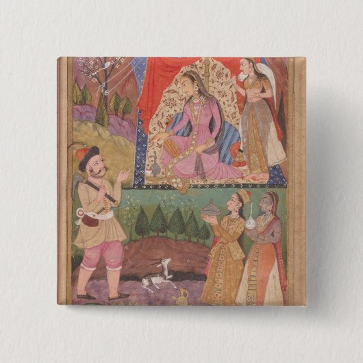 48.6/2フォリオ138 Farhadは彼の冒険をに詳述します 缶バッジ (正面)