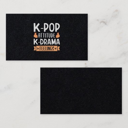 48.KPop Attitude KDrama Feelings 名刺 (正面/裏面)