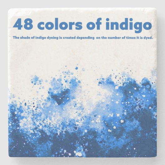48colors of indigo ストーンコースター (正面)