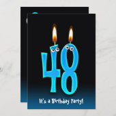 48thバースデーパーティー招待状 招待状 (正面/裏面)