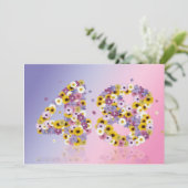 48thバースデーパーティー、花の文字 招待状 (スタンド正面)