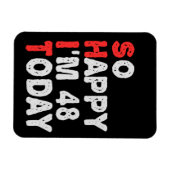 48th今日の誕生日ギフトのアイディアで幸せおもしろい マグネット (横)
