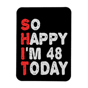 48th今日の誕生日ギフトのアイディアで幸せおもしろい マグネット