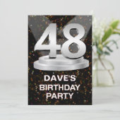 48th誕生日パーティーの招待の追加の名前 招待状 (スタンド正面)