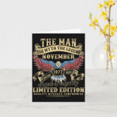 48th Birthday November 1977 Men Funny 48 Years Old カード (黄色い花)