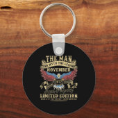 48th Birthday November 1977 Men Funny 48 Years Old キーホルダー (正面)