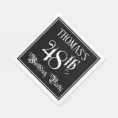 48th Birthday Party – スクリプファンシート+名前をカスタムする スタンダードランチョンナプキン (角)