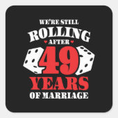 49おもしろい周年記念結婚したカップル49年 スクエアシール (正面)