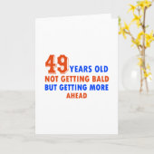 49おもしろい歳の誕生日 カード (黄色い花)