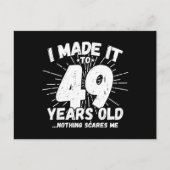 49おもしろい誕生日引用文皮肉49歳 ポストカード (正面)