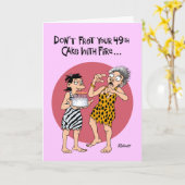 49おもしろい誕生日 カード (黄色い花)