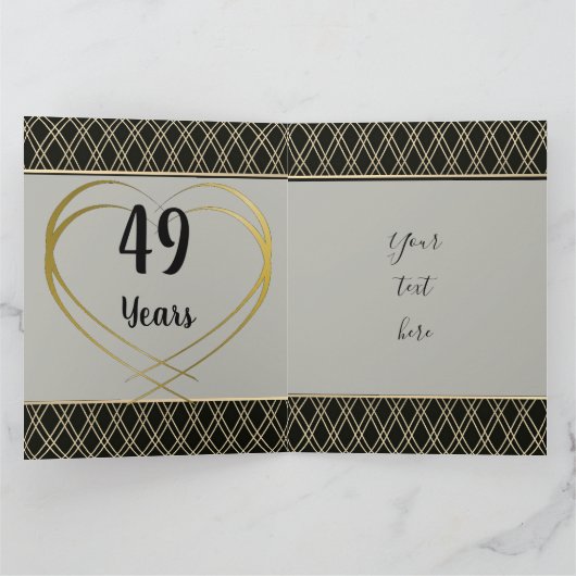 49パーソナライズされた周年記結婚念カード カード (内部)