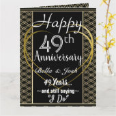 49パーソナライズされた周年記結婚念カード カード (黄色い花)