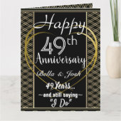 49パーソナライズされた周年記結婚念カード カード (正面)