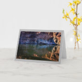 49個の明るい色の石の川の白のアヒルを美化して下さい カード (黄色い花)