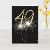 49周年結婚記念スパークラー カード (黄色い花)