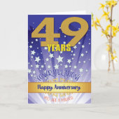 49年リカバリ記念日はっきりした数値 カード (黄色い花)