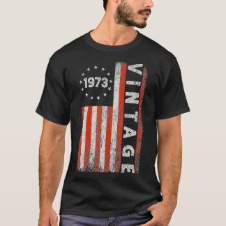 49歳のギフトヴィンテージ1973アメリカ国旗49日 Tシャツ