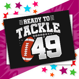 49歳のタックルフットボールパーティー 49歳の誕生日 ポストカード