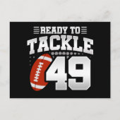 49歳のタックルフットボールパーティー 49歳の誕生日 ポストカード (正面)