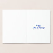 **49歳の誕生日おめでとう！** 箔カード (内部)