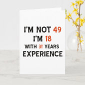 49歳の誕生日デザイン カード (黄色い花)