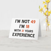 49歳の誕生日デザイン カード (黄色い花)