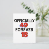 49歳の誕生日デザイン ポストカード (スタンド正面)