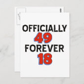 49歳の誕生日デザイン ポストカード (正面/裏面)